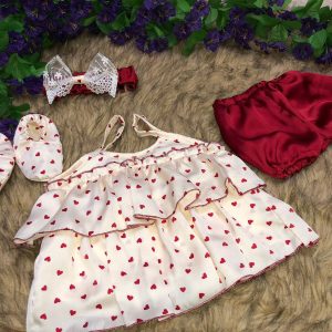 Dress + Headband + Shoes 0-3 months